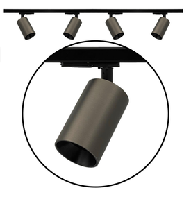 complete set 1-fase railverlichting met gunmetal GU10 railspots