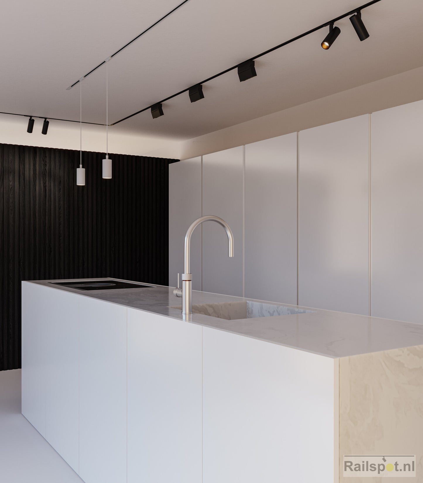 inbouwverlichting met lineaire led spots voor in de keuken