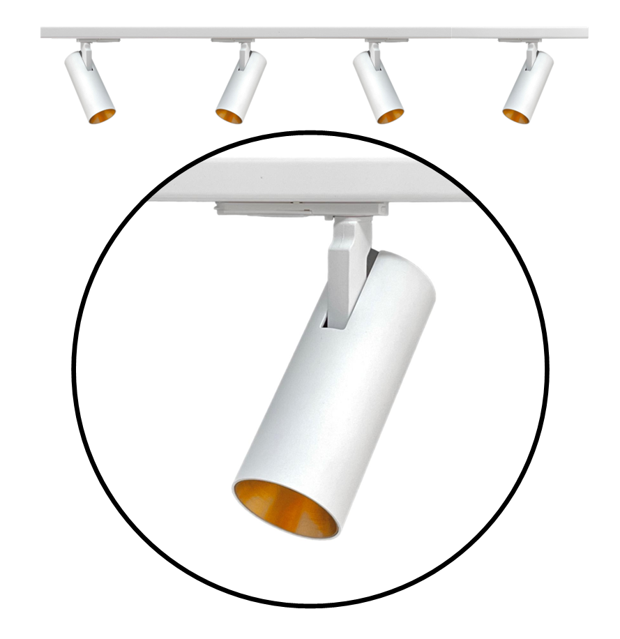 complete set 1-fase railverlichting met krachtige 10W railspots