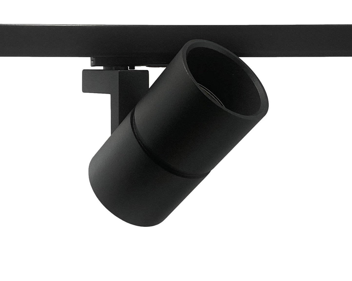 zwarte 1-fase railspot die naar boven te richten is