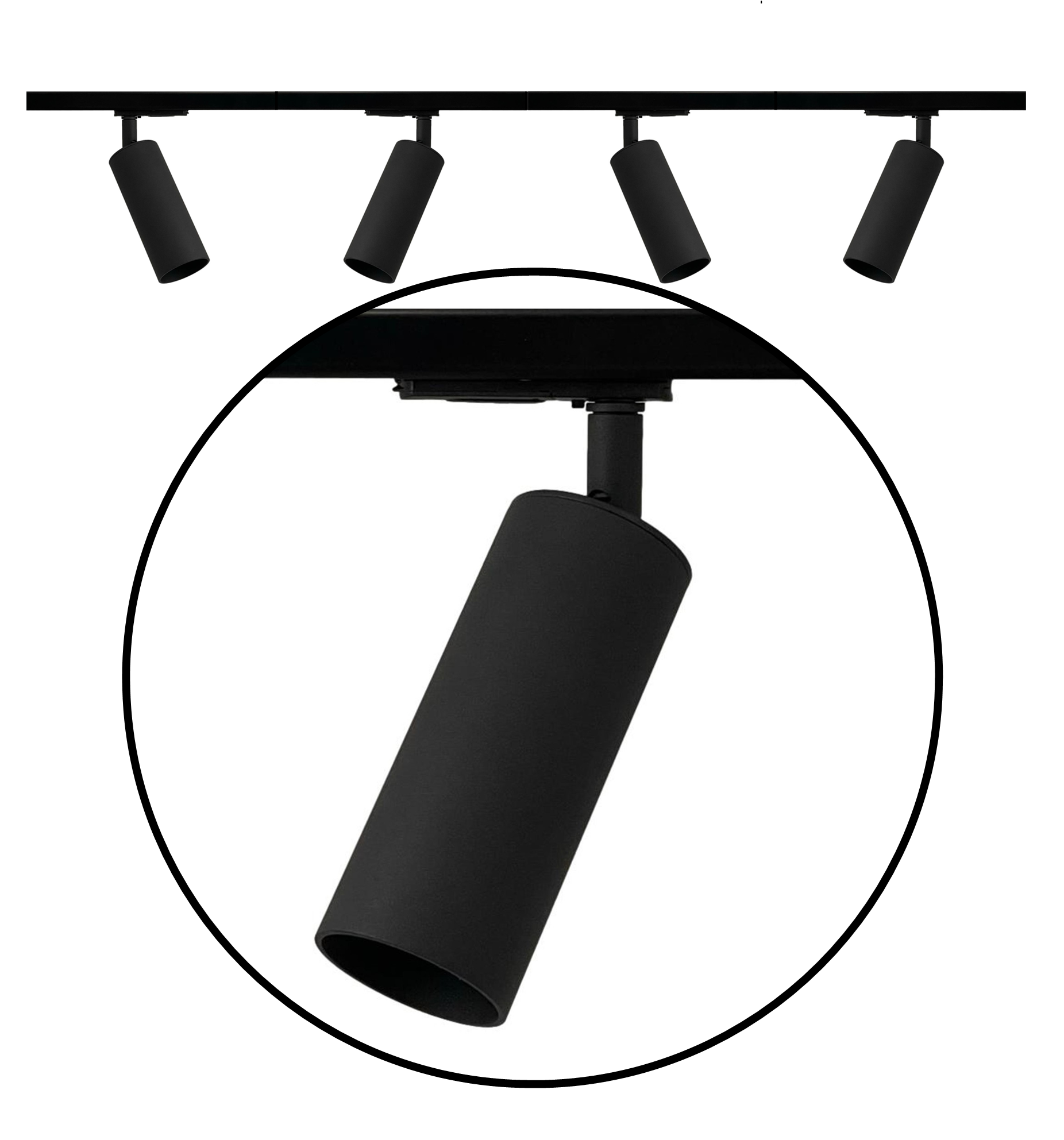 complete set railverlichting met aantal spots naar keuze