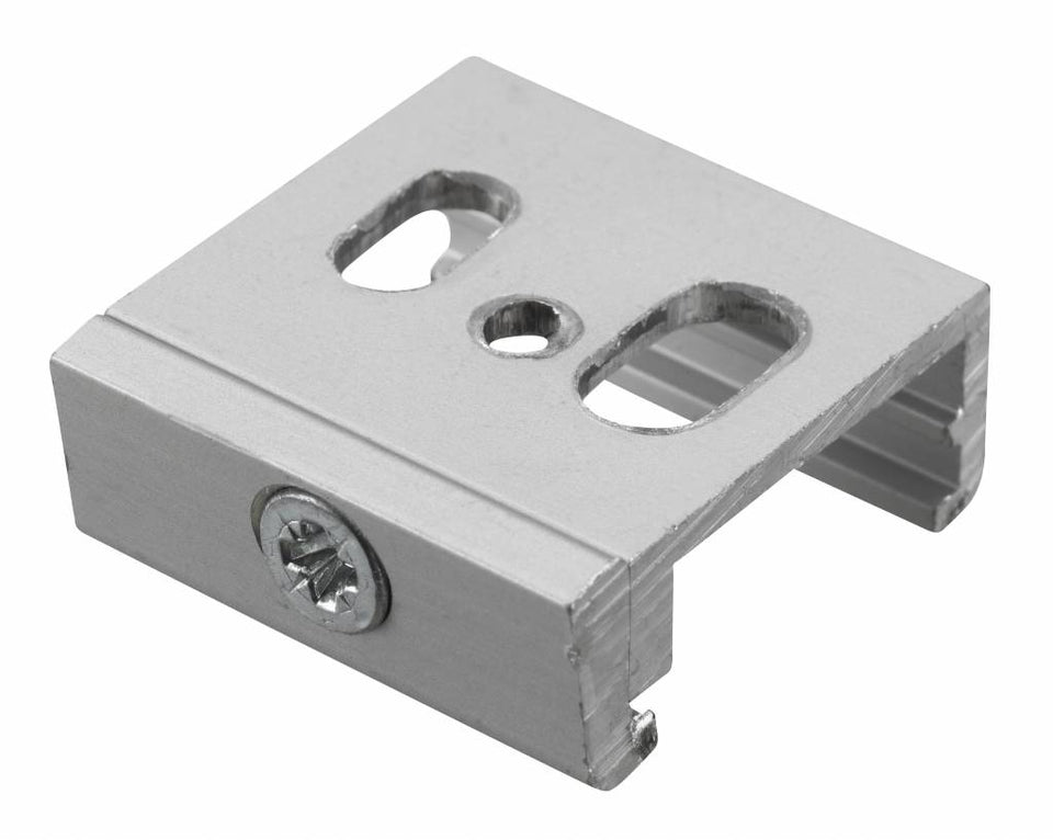 Grijze railklem voor GLOBAL Trac Pro 3-fase rail