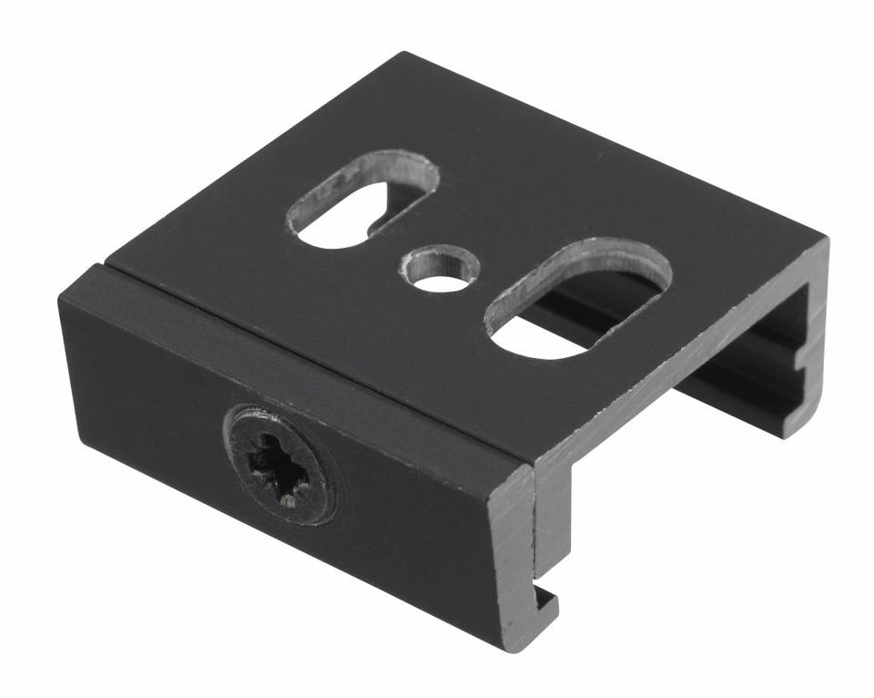 Zwarte railklem voor GLOBAL Trac Pro 3-fase rail