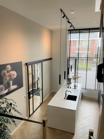 spots op rail zwart 1-fase