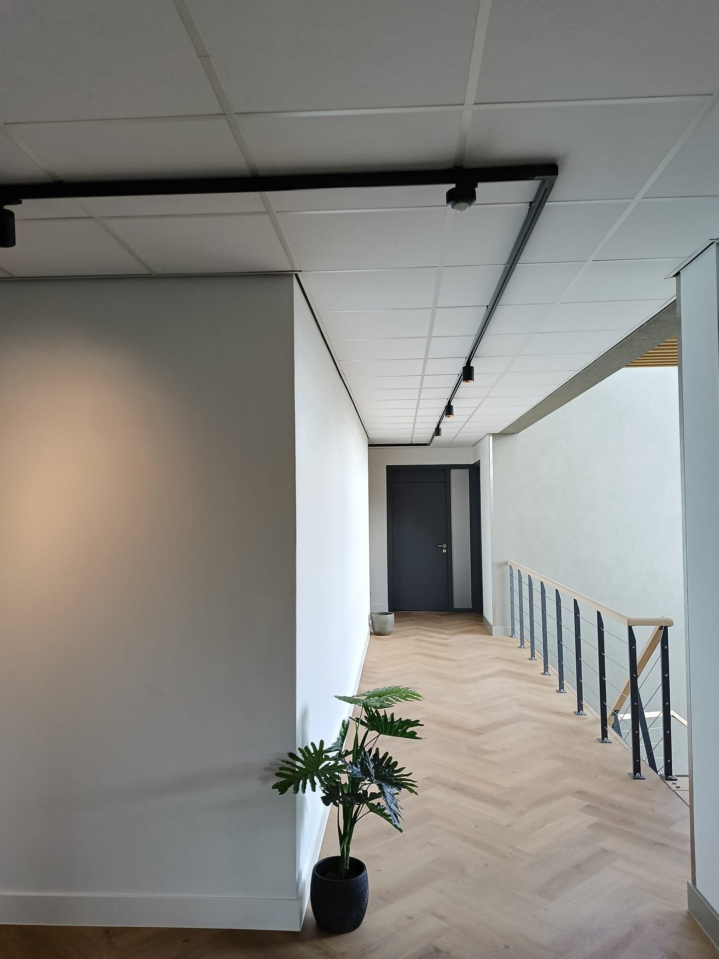 3fase rail grijs - rail klem systeemplafond