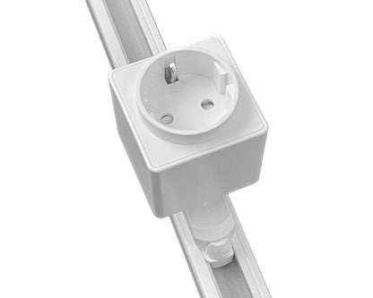 1fase rail wit - stopcontact