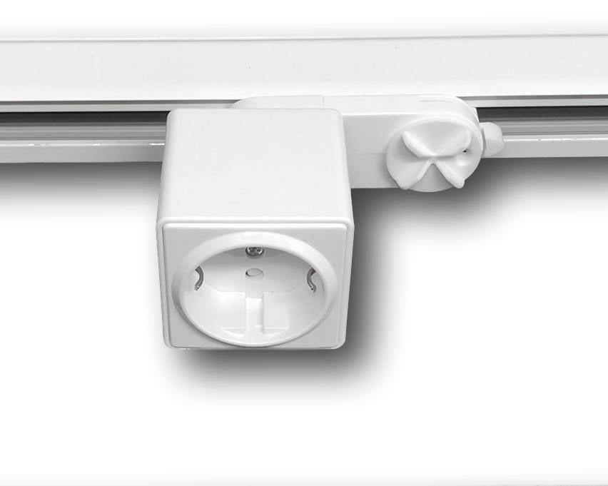 3fase rail wit - Stopcontact