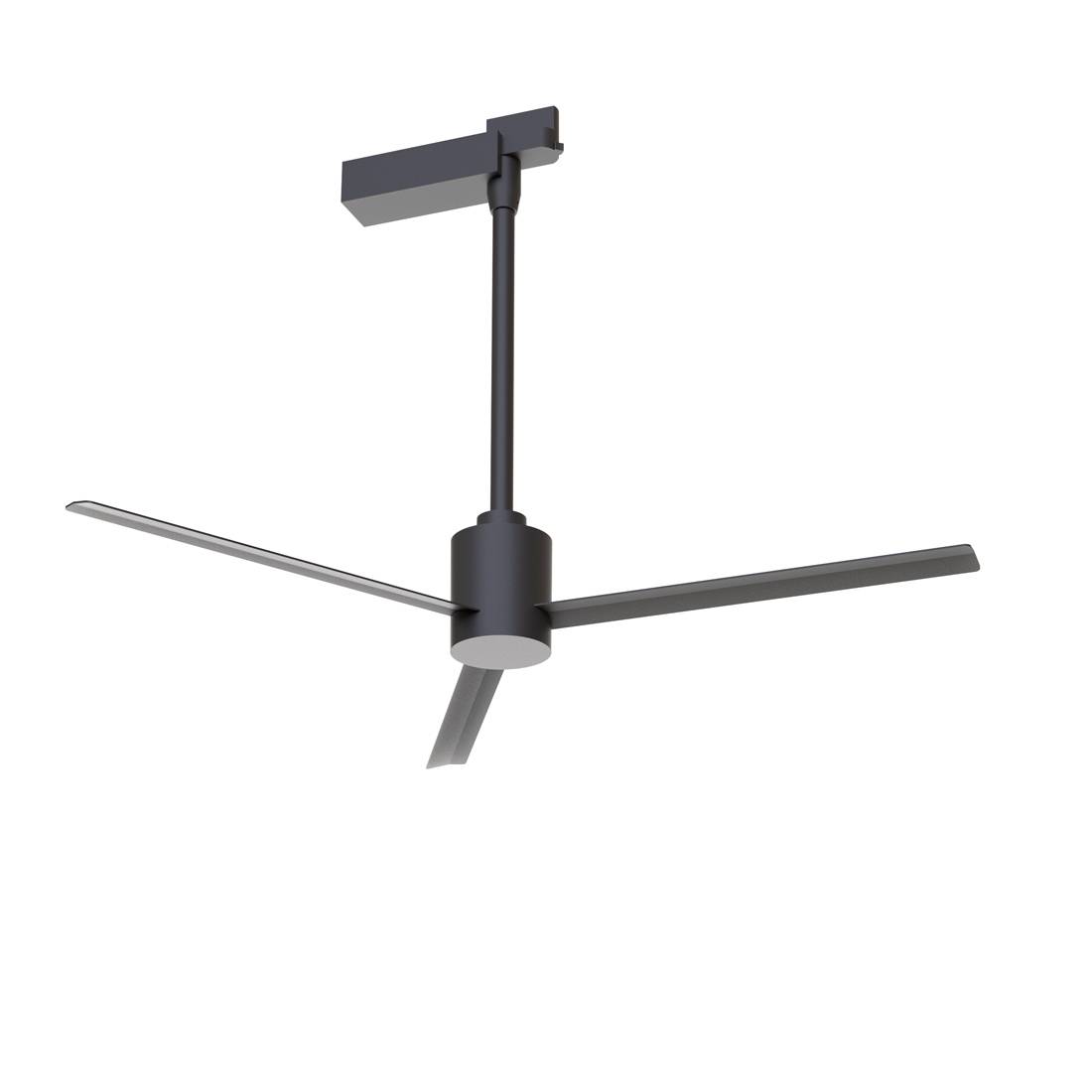 Zwarte ventilator voor 3-fase railverlichting