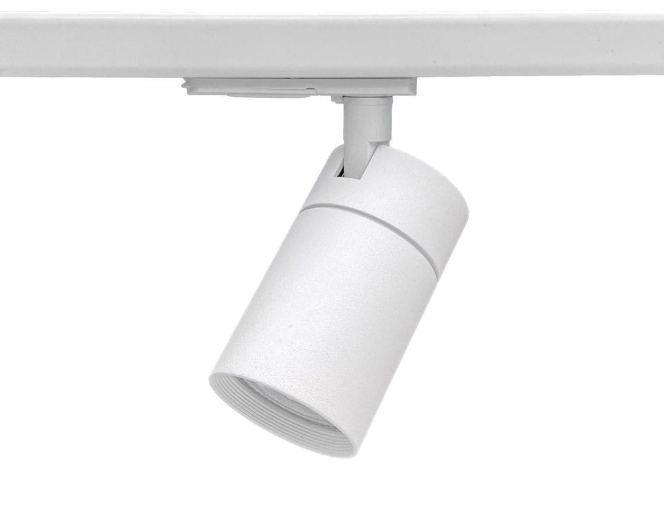 compacte witte railspot voor 1-fase railverlichting voor woningen