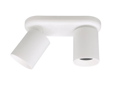 witte opbouwspot GU10 fitting dubbel
