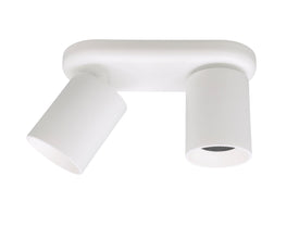 witte opbouwspot GU10 fitting dubbel