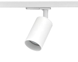 minimalistische witte railspot met gu10 fitting voor 1-fase railverlichting