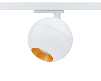 bolvormige railspot met gouden binnenring voor 1-fase railverlichting