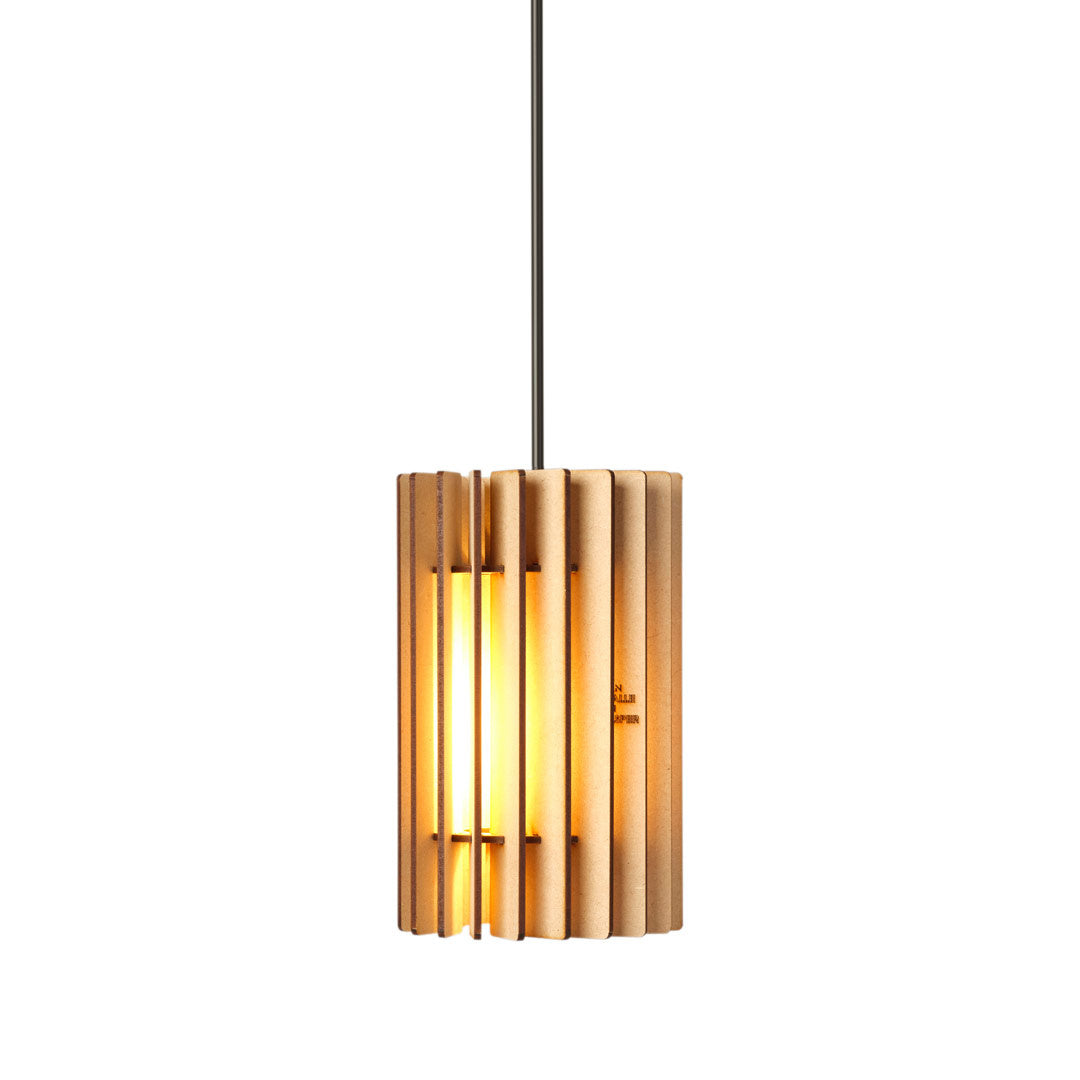 Zylinder hanglamp E14 in naturel lijnolie afwerking van Van Tjalle en Jasper