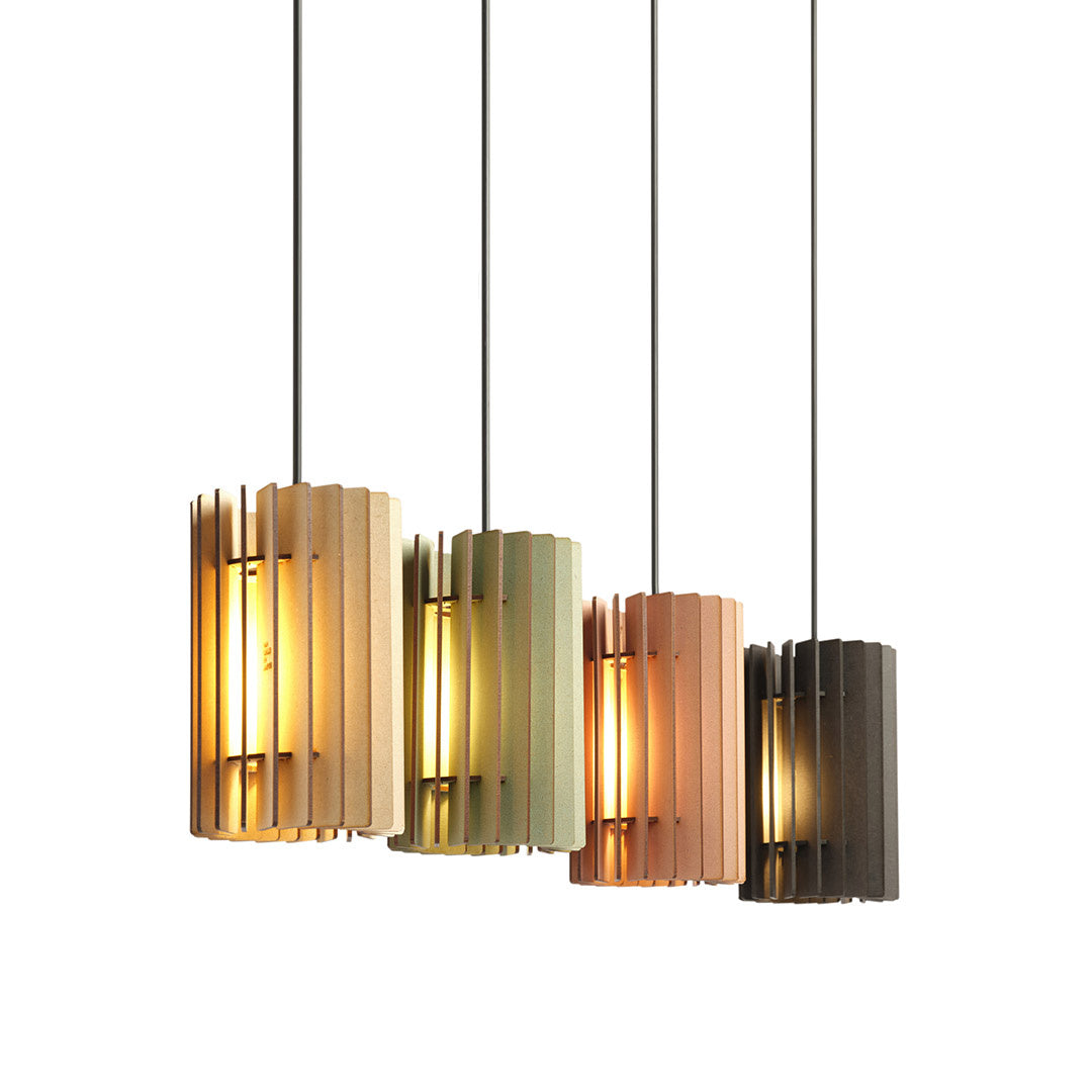 Zylinder hanglamp met E14 fitting van Van Tjalle en Jasper in MDF afwerking