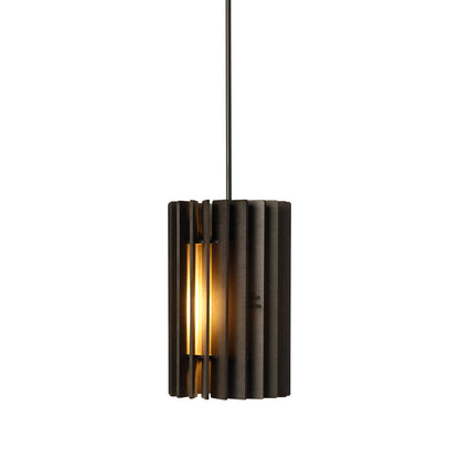 Zylinder hanglamp E14 in zwarte lijnolie afwerking van Van Tjalle en Jasper